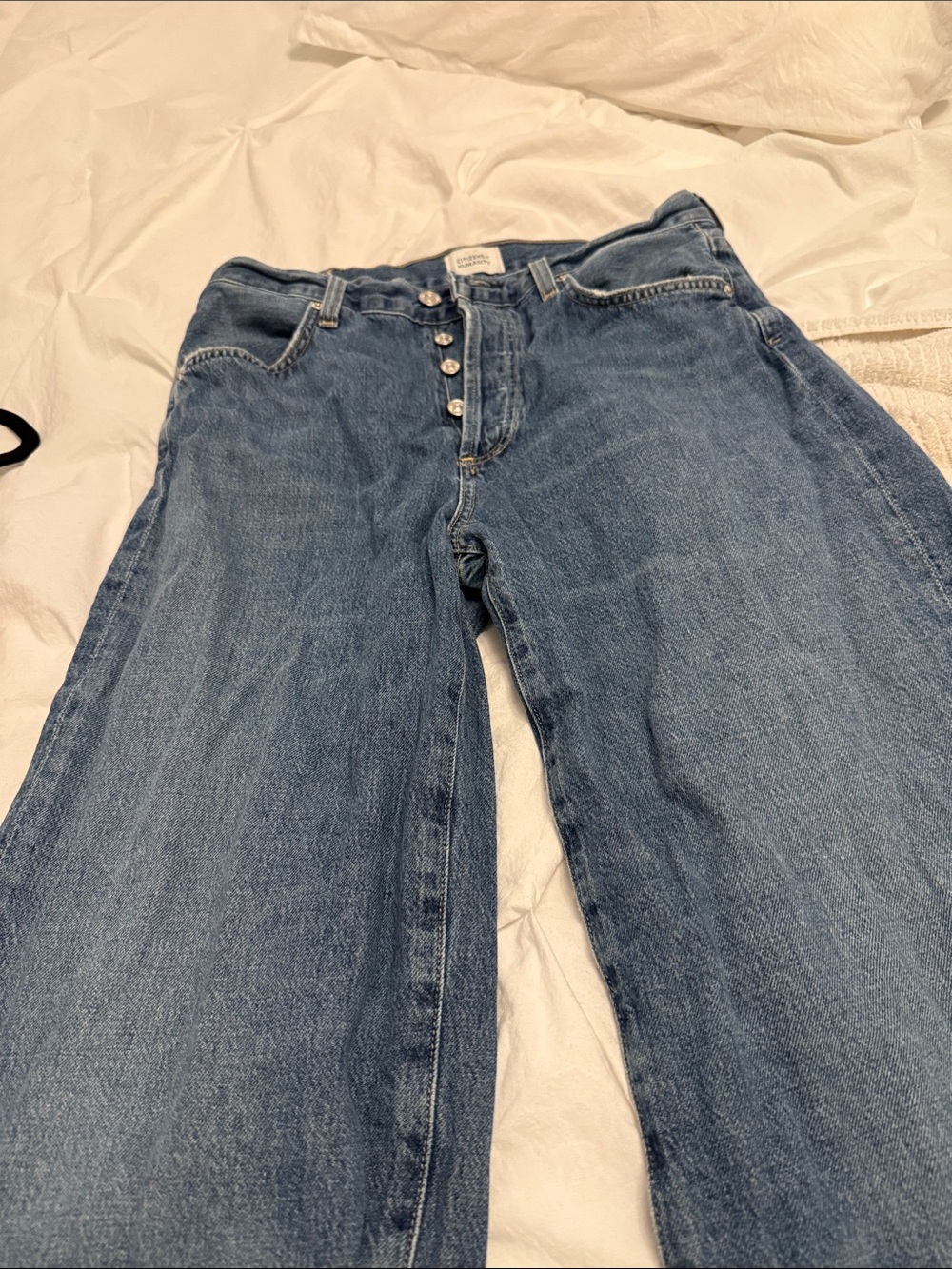 Citizens Of Humanity Straight Leg Jeans - Blue Denim